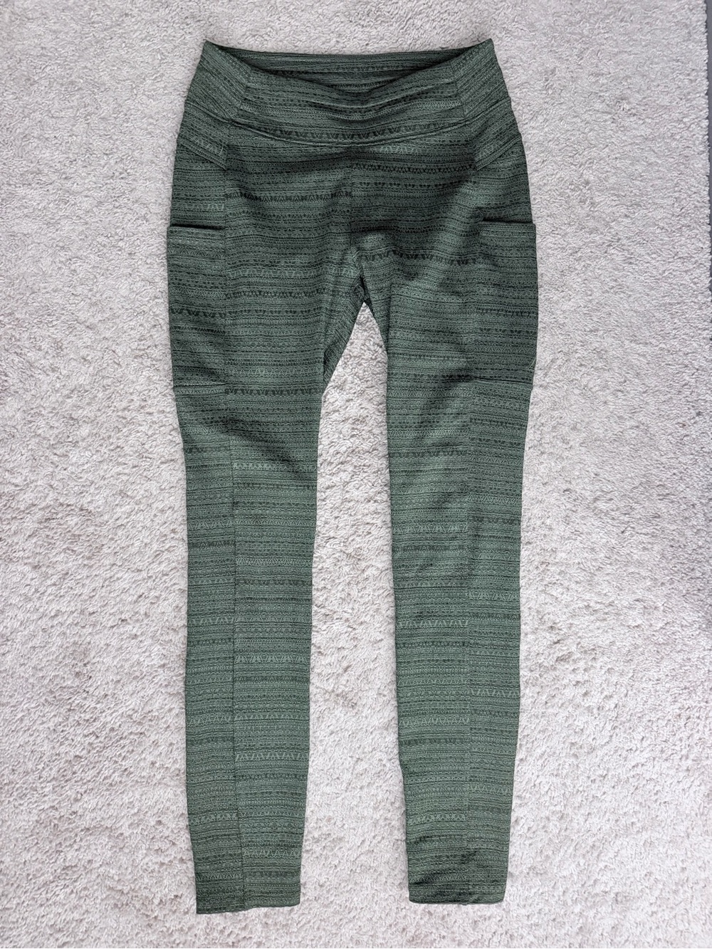 Women’s Green Patterned Ponte Leggings